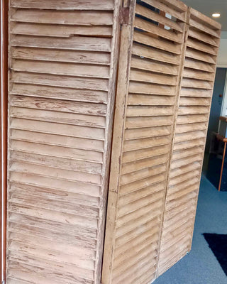 antique wooden screen shutters