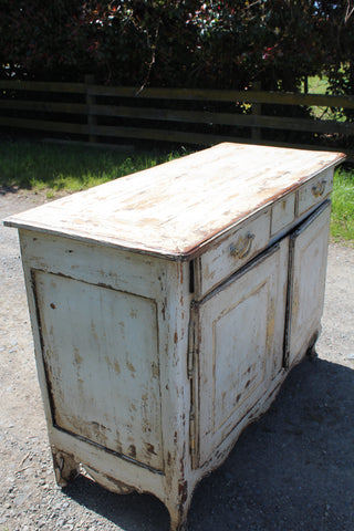 Circa 1800 FrenchFruitwood Buffet with old paint and original hardware